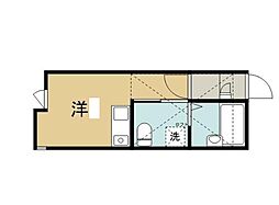 川崎市高津区溝口5丁目アパート ワンルームの間取図画像