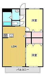 ブレインかすみ 2LDKの間取図画像