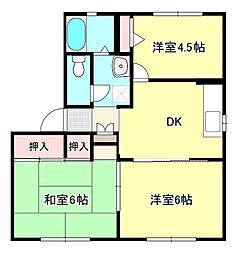 ルピナスA 3DKの間取図画像