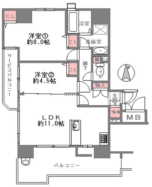 間取りを拡大表示