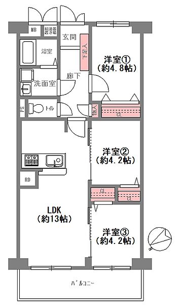 間取りを拡大表示