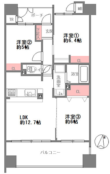 間取りを拡大表示