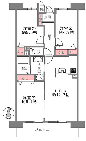 間取りを拡大表示