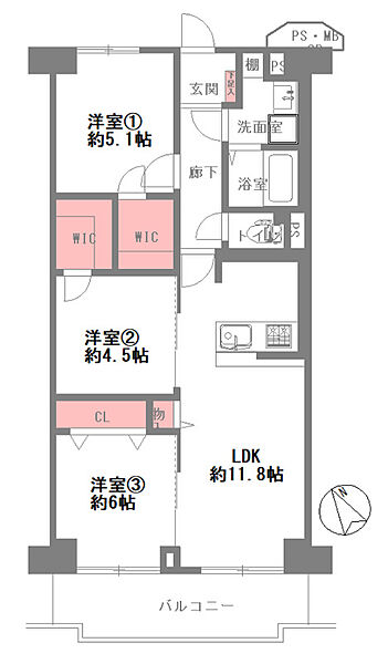 間取りを拡大表示