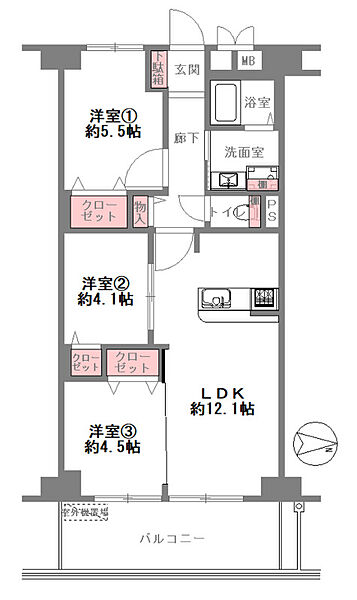 間取りを拡大表示