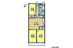 パークハイム観音 3LDKの間取図画像