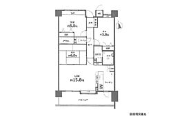 フローレンス井口台ビューステージ 3LDKの間取図画像