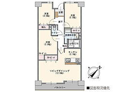 ダイアパレス皆賀 3LDKの間取図画像