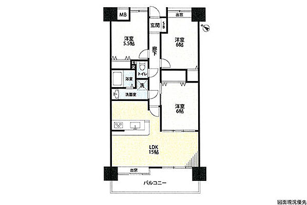 間取り 藤和ハイタウン美の里 7階/-