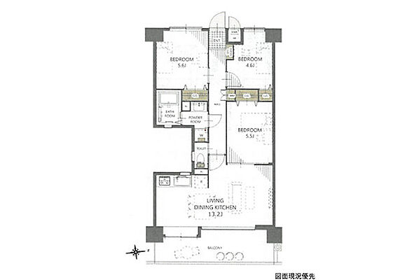 間取り ライオンズマンション古江ガーデン 5階/-