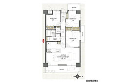 藤和三筋ハイタウン 3LDKの間取図画像