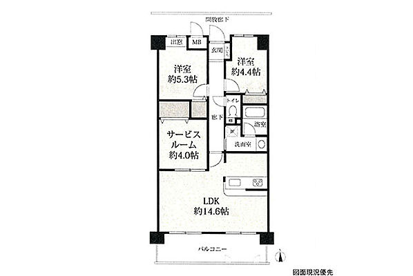 間取り 藤和ハイタウン井口 2階/-