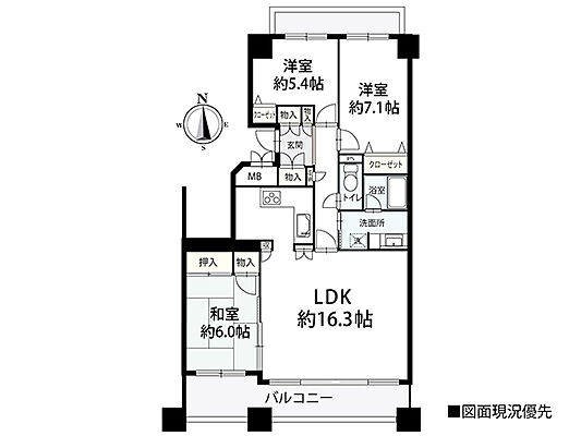 間取り 井口台パークヒルズウエストコート 10階/-