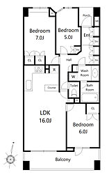 グランフォート用賀 3LDKの間取図画像