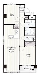 ライオンズマンション新板橋 2LDKの間取図画像