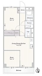 日生住宅小金井マンション 2LDKの間取図画像