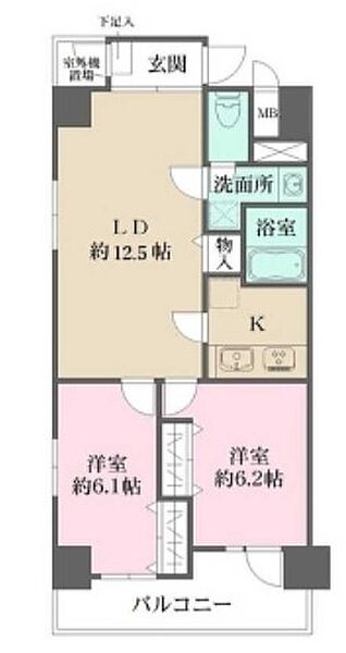 東京都中央区日本橋馬喰町2丁目(賃貸マンション2LDK・8階・58.28㎡)の写真 その2