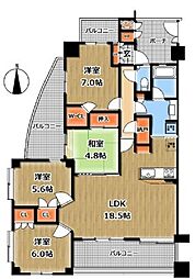 サンクタス新松戸ヴィレーヴ 4LDKの間取図画像