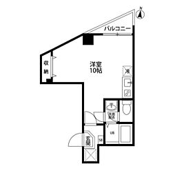 SkyDokkyo ワンルームの間取図画像