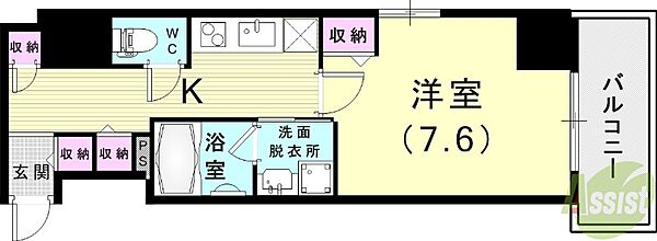 アルファレガロ神戸元町 ｜兵庫県神戸市中央区元町通6丁目(賃貸マンション1K・5階・30.30㎡)の写真 その2