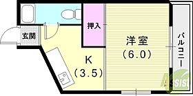 山海マンション  ｜ 兵庫県神戸市中央区下山手通3丁目（賃貸マンション1K・4階・20.00㎡） その2