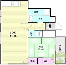 南五葉ハイツ  ｜ 兵庫県神戸市北区南五葉6丁目13-35（賃貸マンション1LDK・2階・40.00㎡） その2