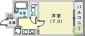 エクセルヴュー神戸  ｜ 兵庫県神戸市中央区楠町2丁目（賃貸マンション1K・1階・19.47㎡） その2