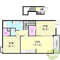 レジデンス藤原台  ｜ 兵庫県神戸市北区藤原台南町3丁目（賃貸アパート2LDK・2階・57.63㎡） その2