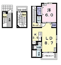 ラシアス 301 ｜ 岐阜県岐阜市細畑6丁目1番17号（賃貸アパート1LDK・3階・53.36㎡） その2