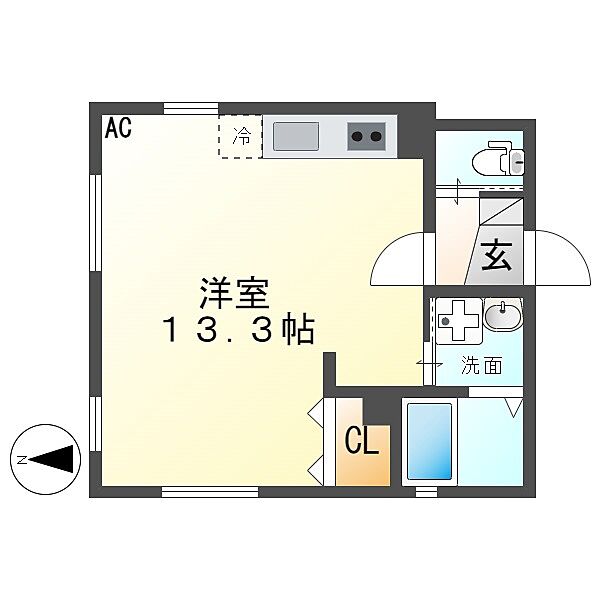 Infina岐阜 101｜岐阜県岐阜市竜田町6丁目(賃貸マンション1R・1階・30.63㎡)の写真 その2