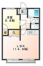 リブソレイユ 1A ｜ 岐阜県各務原市那加新加納町（賃貸アパート1LDK・1階・40.92㎡） その2