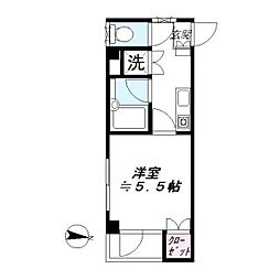 イル・ニード 1Kの間取図画像