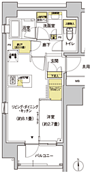 リビオレゾン王子 1LDKの間取図画像