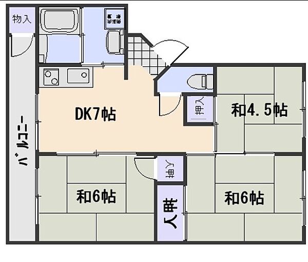 城元マンション ｜広島県廿日市市佐方４丁目(賃貸マンション3DK・3階・52.00㎡)の写真 その2