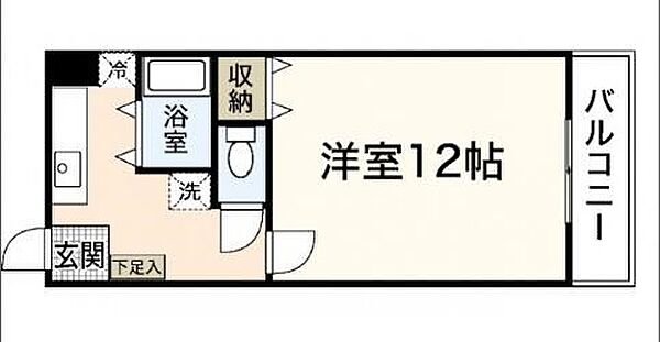 第二タウン皆賀 407｜広島県広島市佐伯区皆賀１丁目(賃貸マンション1K・4階・32.40㎡)の写真 その2