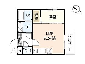 トラスティレジデンス地御前西館 105 ｜ 広島県廿日市市地御前１丁目9（賃貸アパート1LDK・1階・29.36㎡） その2