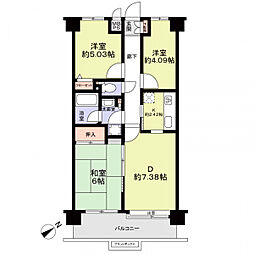 ワコーレ吉野町ガーデン 3DKの間取図画像
