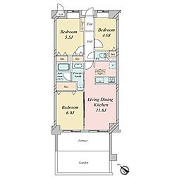 ローズガーデン南行徳壱番館 3LDKの間取図画像