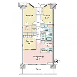 間取図画像 3LDK