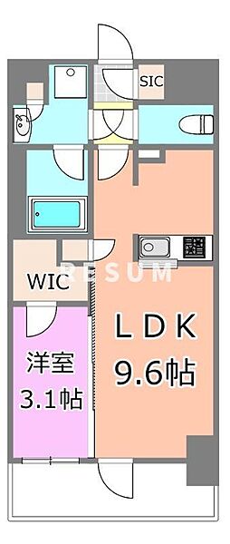 千葉県千葉市中央区富士見1丁目(賃貸マンション1LDK・6階・32.80㎡)の写真 その2