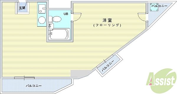 グローバル槻木 203｜大阪府池田市槻木町(賃貸マンション1R・2階・19.95㎡)の写真 その2