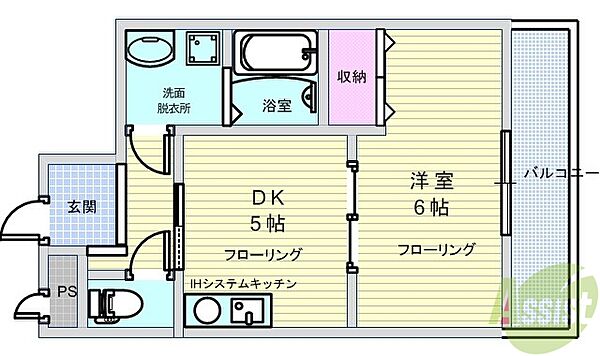 西緑丘グランハイツD 203｜大阪府豊中市西緑丘1丁目(賃貸アパート1DK・2階・28.14㎡)の写真 その2