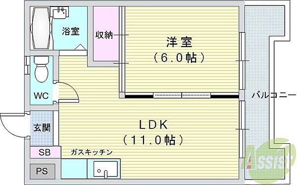 トゥリオーニ豊中南 603｜大阪府豊中市庄内東町1丁目(賃貸マンション1LDK・6階・34.30㎡)の写真 その2