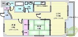 ガーデンヒルズ 2LDKの間取図画像