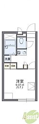 レオパレスツーリーフ2 1Kの間取図画像