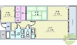 センターヴィレッジ 3LDKの間取図画像