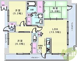 アービング川口 3LDKの間取図画像