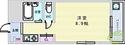 池田マンション ワンルームの間取図画像