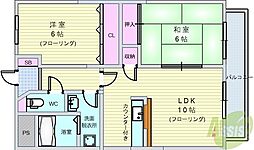 ラミティエ 2LDKの間取図画像