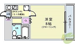 ベル・パレス豊中 1Kの間取図画像